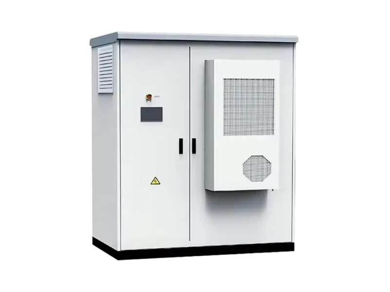 107kWh C&I outdoor all-in-one ESS cabinet with door-mounted industrial air conditioner, robust weather-resistant enclosure, and integrated control panel